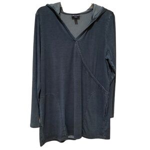 Indigo Pure Jill Lightweight Hoodie Tunic Size M